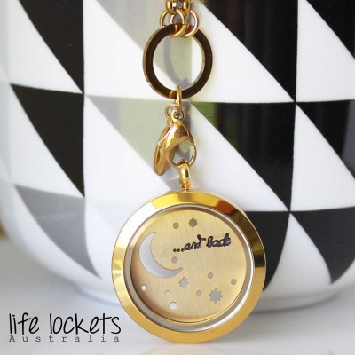 Moon and Back Window Plate - Gold Tone